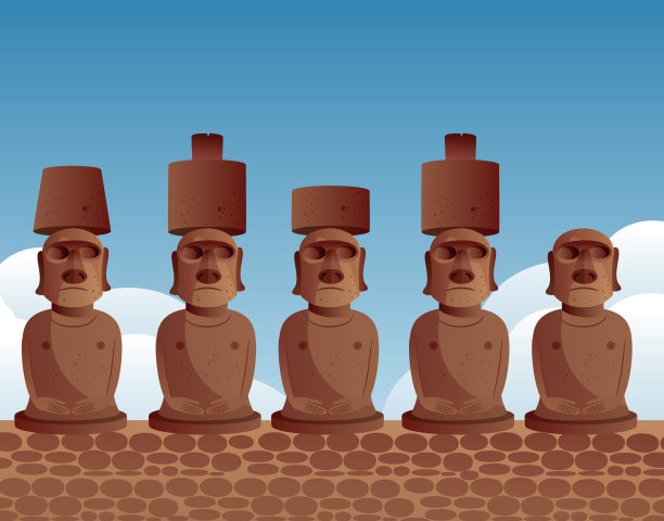 复活节岛的阿纳基纳海滩图片下载