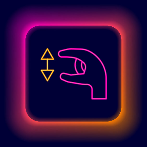 发光的霓虹灯线人站着，显示图片下载