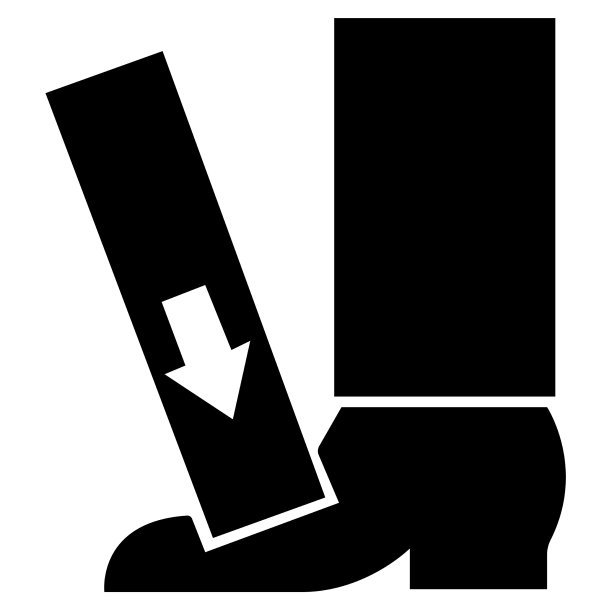 脚压力从上面白色的符号标志图片下载