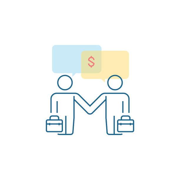 分享图标，两位商人交谈图标图片下载