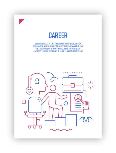 插图职业概念向量集。线条艺术风格背景设计网页，横幅，海报，打印等。矢量插图。图片下载