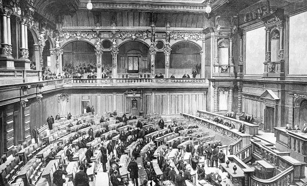 柏林国会大厦的大会议室图片下载