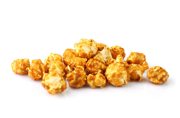 焦糖爆米花孤立图片下载