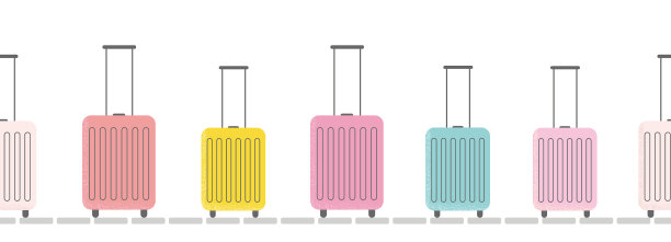 明亮的行李在行李提取处无缝衔接图片下载