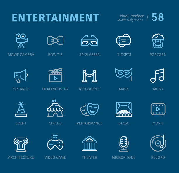 娱乐-概述图标与标题图片下载