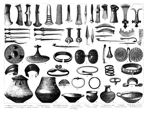 古董雕刻收藏，文明:青铜时代图片下载