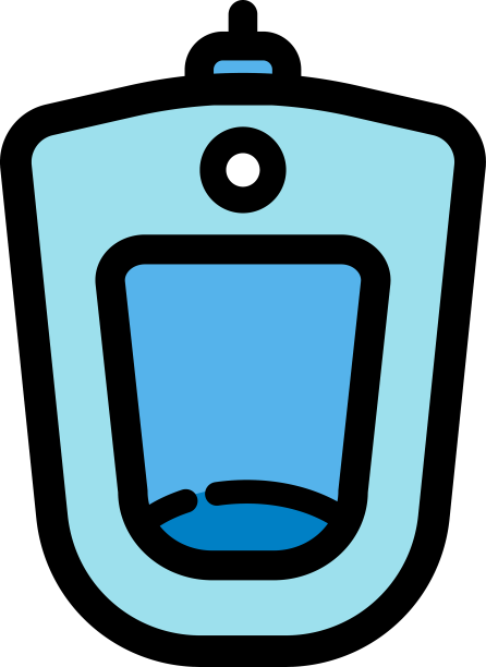 便池颜色图标孤立在白色背景图片下载