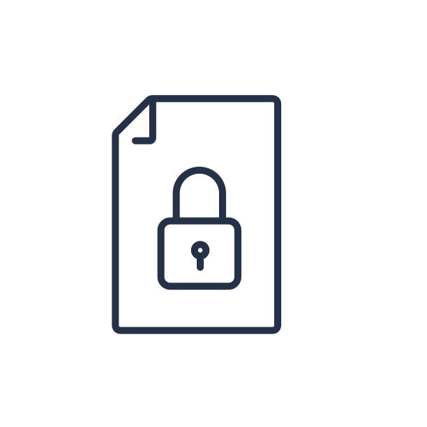 文档隐私细线图标图片下载