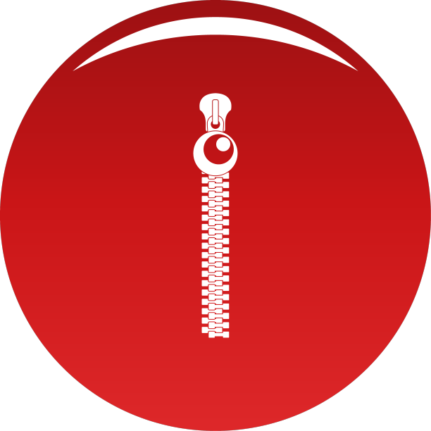 灯泡拉链图标红色图片下载