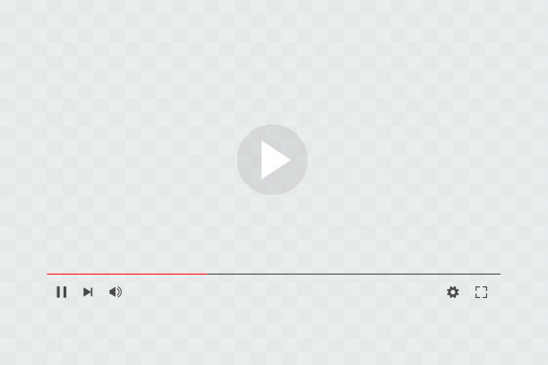 视频播放器签名界面模板与灰色透明屏幕的模型图片下载