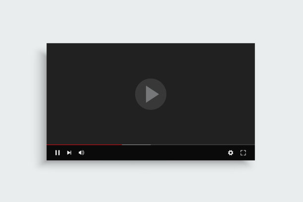 带有黑屏模型的视频播放器模板图片下载