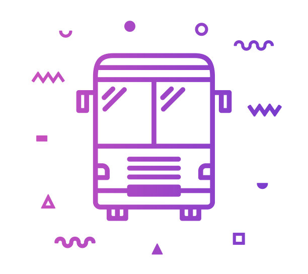 巴士终点站线路风格图标设计图片下载