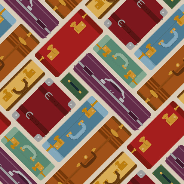 无缝模式与旅行袋和手提箱图片下载