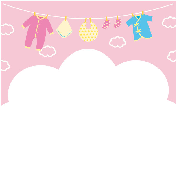 婴儿简单矢量图标框架图片下载