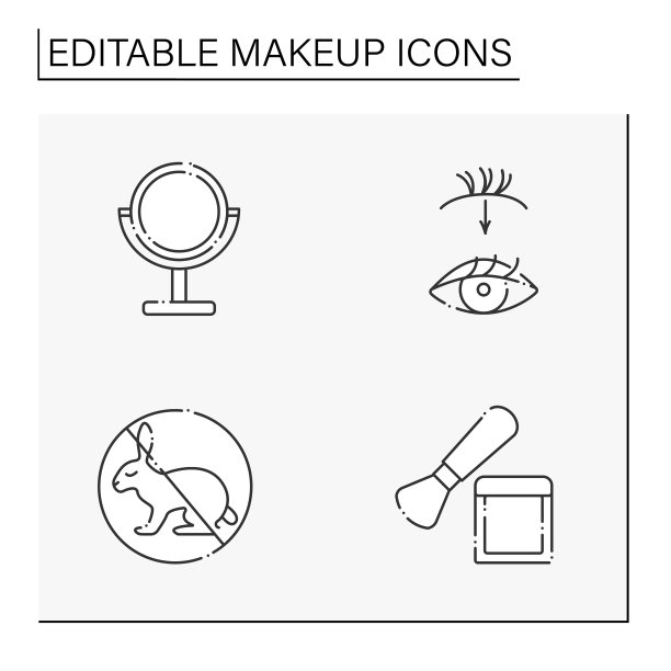 化妆线图标集图片下载