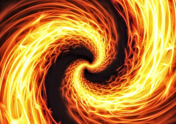 抽象火焰旋转的插图图片下载