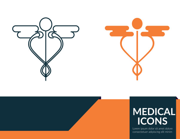 医学图标旗帜-卡迪修斯图片下载