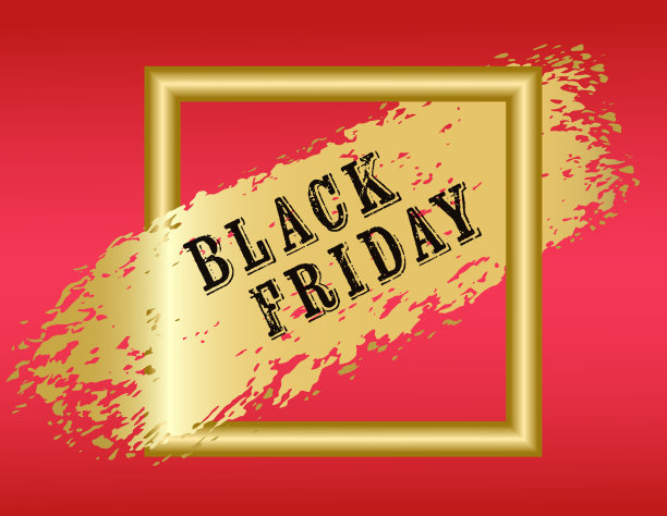 黑色星期五促销横幅金图片下载