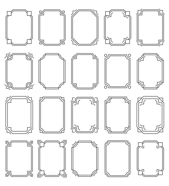 装饰帧向量集图片下载