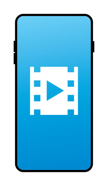 电影条播放按钮智能手机图标图片下载