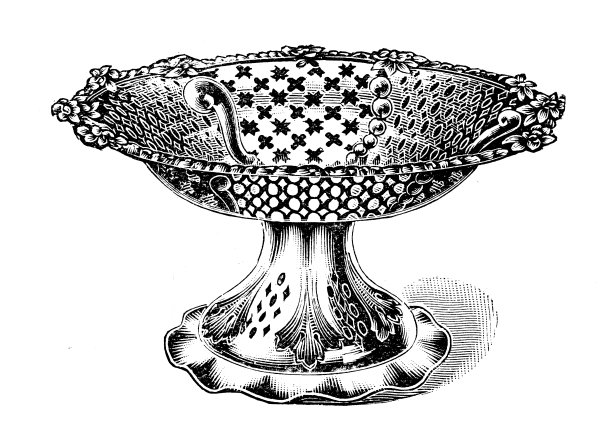 来自英国杂志的古董图片:水果盘图片下载