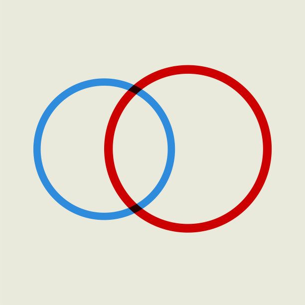 3D红色和蓝色形状图片下载