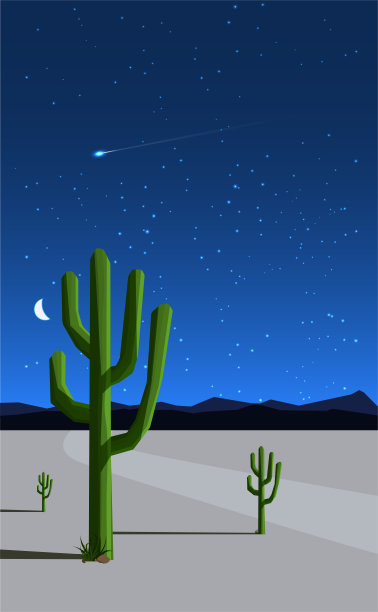 沙漠夜景，夜景图片下载