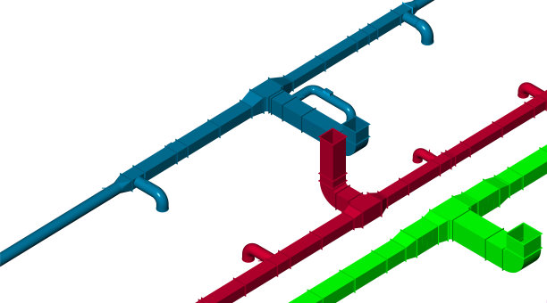 BIM通风系统设计3d效果图图片下载