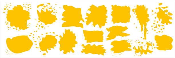 一组不同的斑点形状。随机抽象的液体形状，圆形抽象的有机元素。卵石，水滴和水滴的轮廓。简单的圆形形状。矢量图图片下载