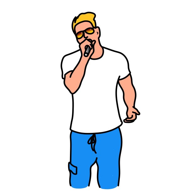 太酷了，为你唱歌蓝色牛仔裤白色t恤图片下载