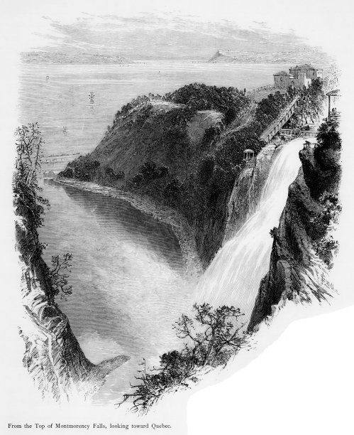 蒙特莫伦西瀑布，魁北克，加拿大，北美地理图片下载