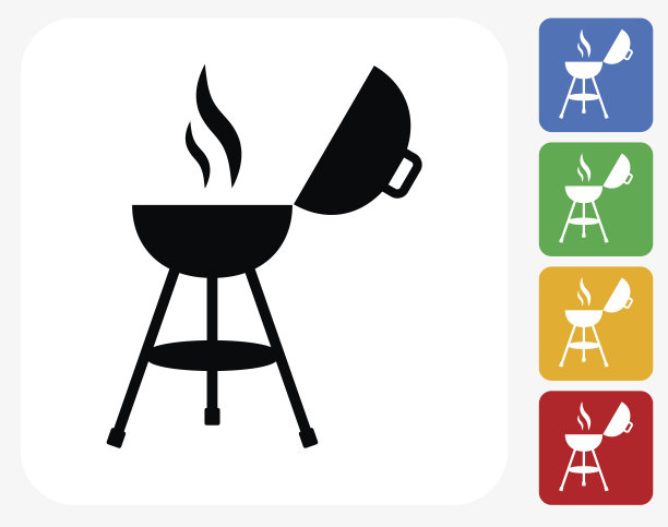 烧烤架图标平面平面设计图片下载