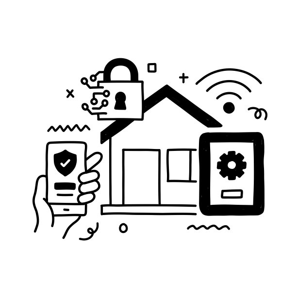 智能家居相关矢量概念插图。物联网，技术，连接，远程控制。图片下载