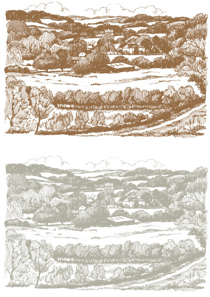 笔墨风景画图片下载