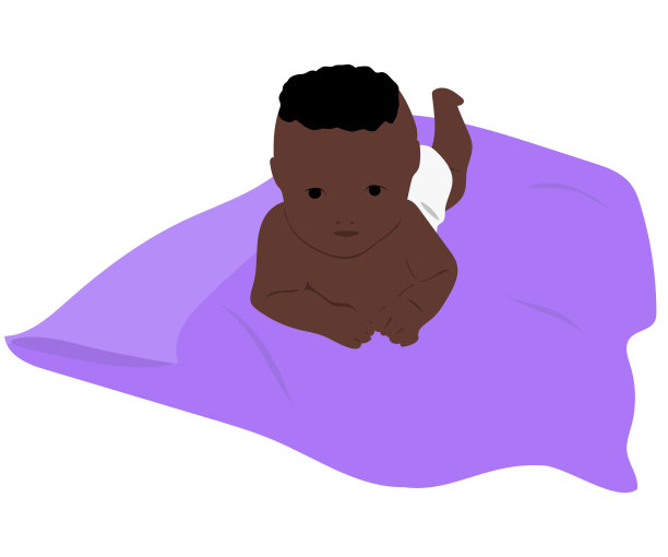 毯子上的宝宝完成了图片下载