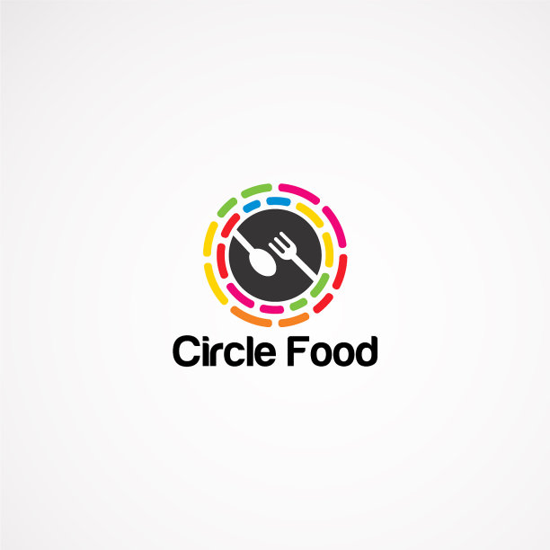 圆形食品标志设计理念与色彩图片下载