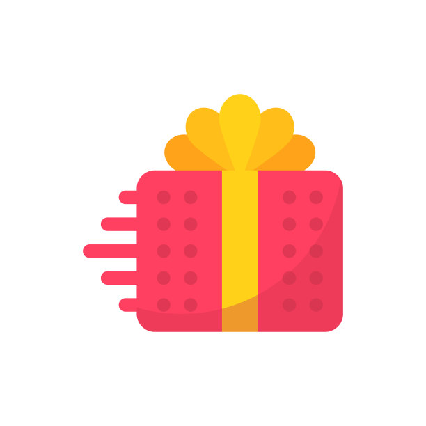 礼物平面图标。像素完美。移动和网络。图片下载