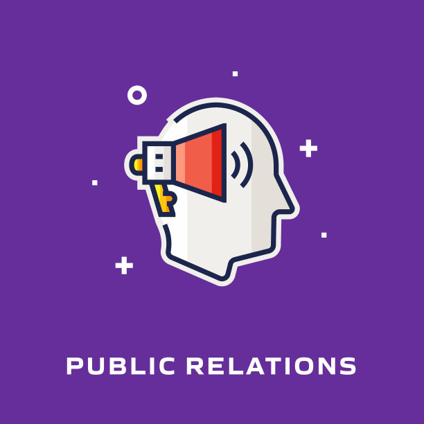 公共关系平线图标，轮廓矢量符号插图。图片下载