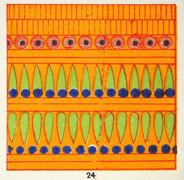 古埃及装饰艺术，饰品，24条项链图片下载