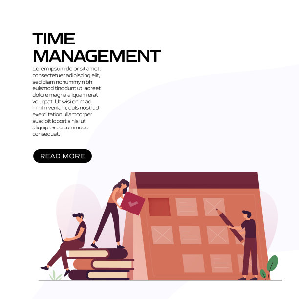 时间管理概念矢量插图网站横幅，广告和营销材料，在线广告，业务演示等。图片下载