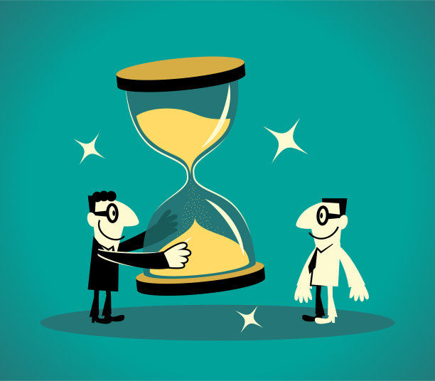 两个商人带着一个大沙漏沙漏图片下载