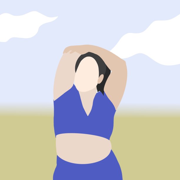 大码女人在做瑜伽图片下载