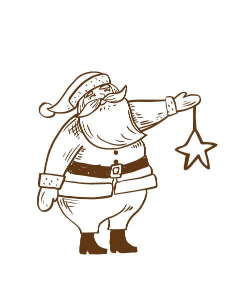 手绘涂鸦圣诞元素-圣诞老人图片下载