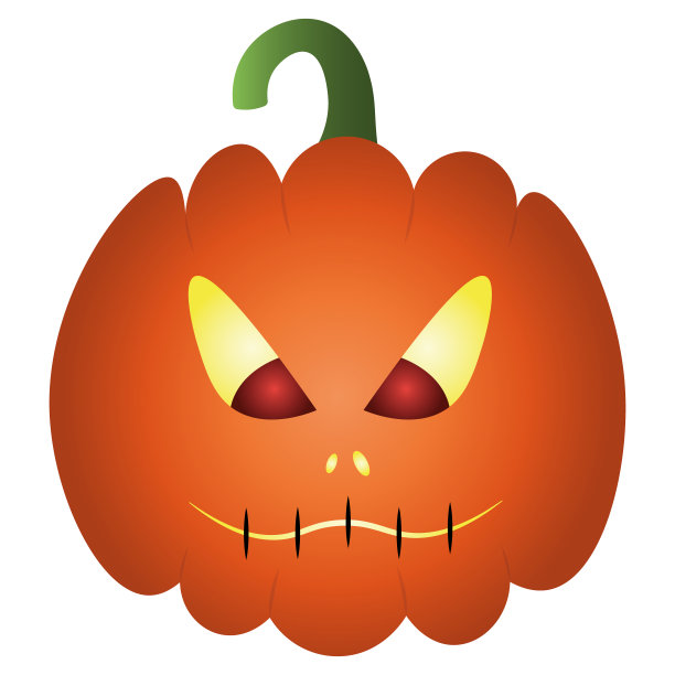 南瓜，不祥的鬼脸，嘴巴被缝上，万圣节标志，橘色蔬菜图片下载