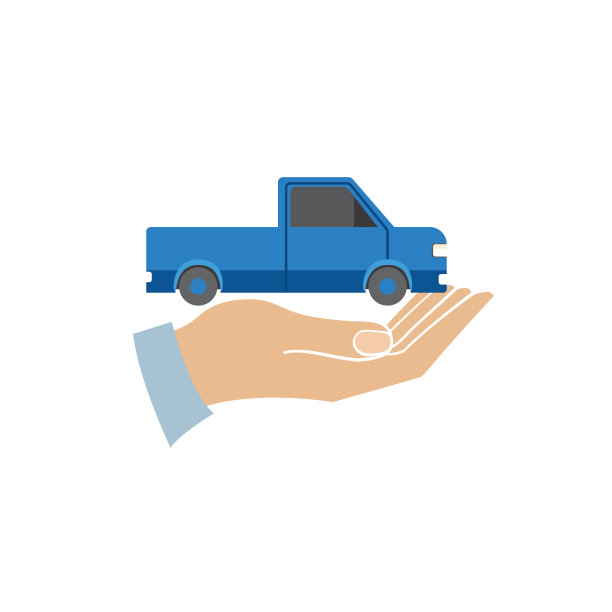 平面设计的汽车保险图标图片下载