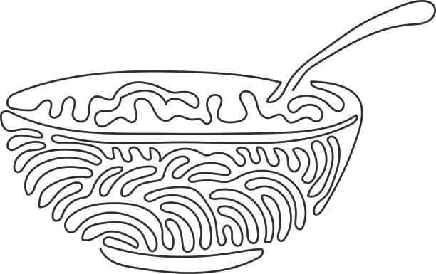 单线连续画玉米片麦片图片下载