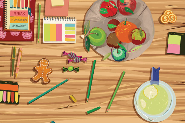 创造性工作空间的学习和健康或生活方式的概念图片下载