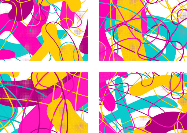 一套流行艺术涂鸦图案图片下载