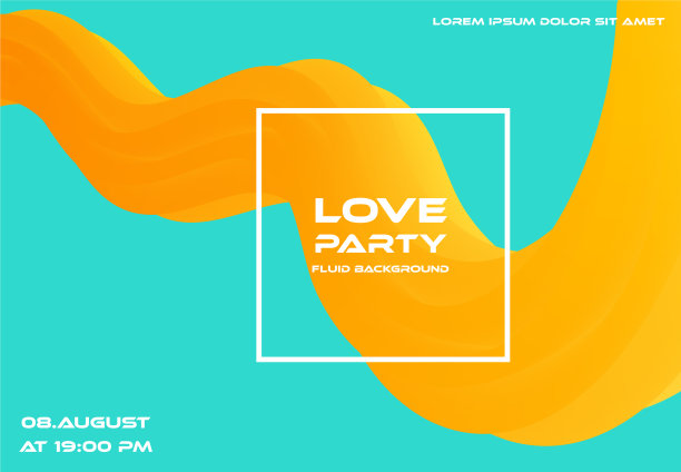 混合彩色背景与梯度形状，派对现代背景，流动抽象几何形状，颜色梯度扭曲设计，夏季设计图片下载