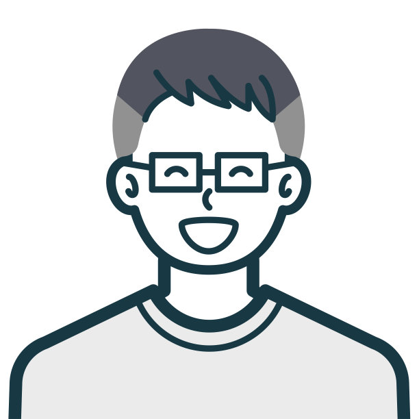 一个微笑的便衣男子的半身照图片下载